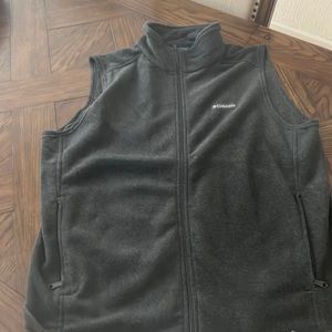 Columbia Heather Gray Fleece Vest Gray XL